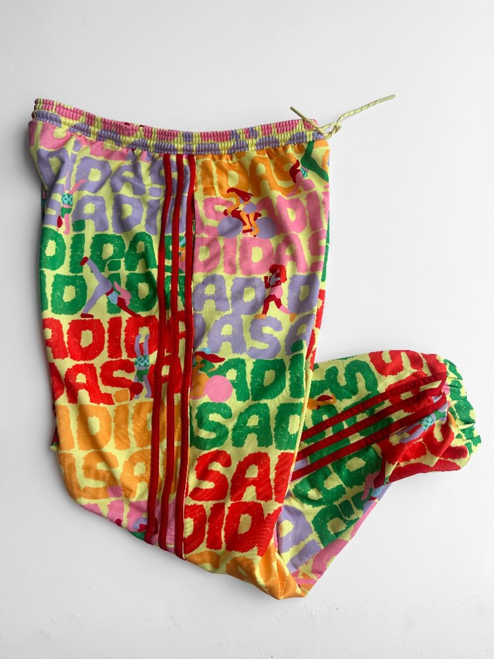 NWT Adidas x FARM Rio Multi-Color All-Over Logo Trackpants Sz XL